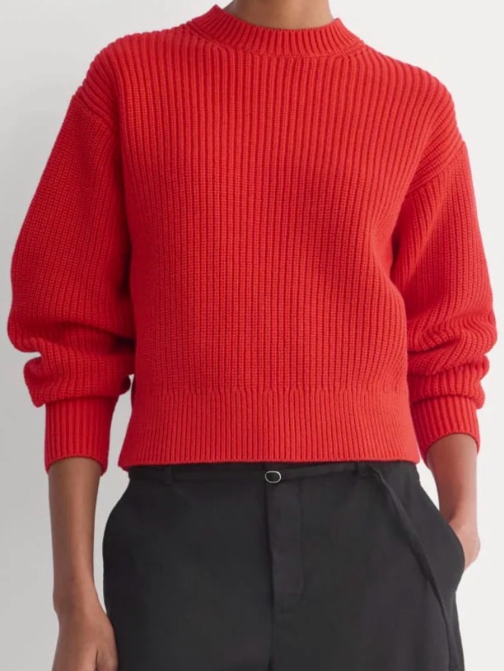 Everlane Bright  Red Alplaca  Crewneck  Sweater S